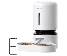 Petlibro Granary maisto dozatorius su dvigubu dubeniu, Wifi, 5L (baltas)