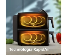 Karšto oro gruzdintuvė Philips 4000 ser. „Airfryer“ su 2 krepšeliais, 2750 W