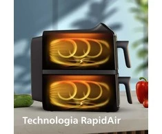 Karšto oro gruzdintuvė Philips 4000 ser. „Airfryer“ su 2 krepšeliais, 2750 W