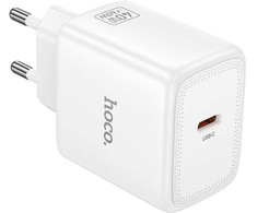 Telefono GaN įkroviklis Hoco USB C PD AVS 40W max 60W N83 baltas