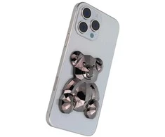 OEM telefono stovas MEŠKIUKAS - priklijuojamas - juodas