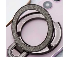 OEM telefono stovas CIRCLE GLITTER - priklijuojamas - juodas