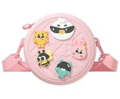 PICOCICI vaikiškas apvalus krepšys K36 rožinis