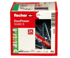 Pin Fischer DuoPower. 60 mm x 12 mm. 10