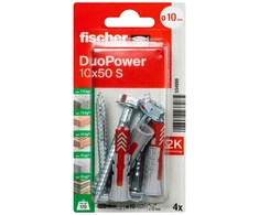 Pin Fischer DuoPower. screws. 10 mm x 50 mm. 4 pcs