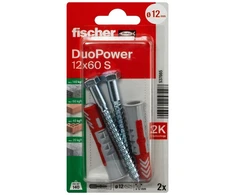 Pin Fischer DuoPower. screws. 12 mm x 60 mm. 2 pcs