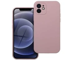 OEM dėklas, skirtas iPhone 12 silikoniniam 2 mm dėklui (apsaugai nuo kameros), rausvos spalvos