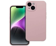 OEM dėklas, skirtas iPhone 14 silikoniniam 2 mm dėklui (apsaugai nuo kameros), rausvos spalvos