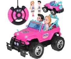 Jokomisiada Remote-controlled Rožinis CAR for dolls + boy and girl RC0734