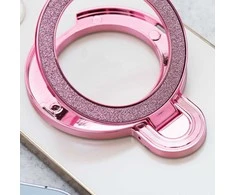 Oem Telefono stovas CIRCLE GLITTER - priklijuojamas - rožinis