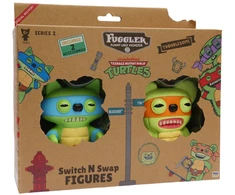Pmi Kids World FUGGLER S2 SWAP &amp; STYLE FIGURES - 2 PACK (LEONARDO &amp; MICHELANGELO)