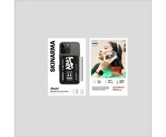 Dėklas Wallet Skinarma Mirage Phaze Magnetic Grip Stand juodos spalvos