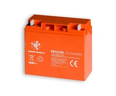 Power Bubble PB1218 Li-Ion akumulators (AGM) 12V 18Ah (181x77x167 mm) 4.85kg Oranžs