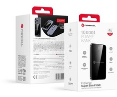 Powerbank compatible with MagSafe Forcell F-Energy SuperSlim F10K8 QC4.0 PD3.0 15W 10000 mAh juodas