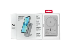 Powerbank compatible with MagSafe Forcell F-Energy MagStand QI2 F5K10 QC3.0 PD3.0 20W 5000 mAh baltas