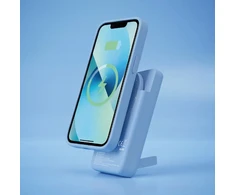 Powerbank compatible with MagSafe Forcell F-Energy MagStand QI2 F5K10 QC3.0 PD3.0 20W 5000 mAh baltas