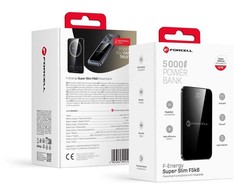 Powerbank compatible with MagSafe Forcell F-Energy SuperSlim F5K8 QC4.0 PD3.0 15W 5000 mAh juodas