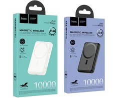 Powerbank compatible with MagSafe Hoco 10000 mAh QC PD 2A 20W J141 milky baltas