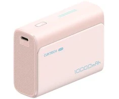Nešiojamoji baterija Cuktech CP13 30W 10000mAh USB-C + USB-A - rožinė