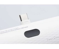 „Forcell F-Energy“ išorinė baterija „F5K3 PD 20W 5000 mAh“ su integruota USB C jungtimi, baltas