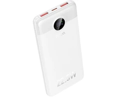 Powerbank Hoco 10000 mAh QC 22,5W+PD 20W LED J172 baltas