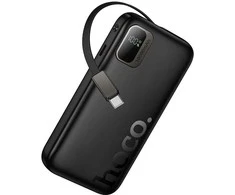 Powerbank Hoco 10000 mAh QC PD 20W with retractable cable USB C Q51 juodas