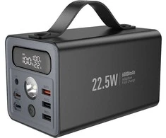 Nešiojamoji baterija Hoco 60000 mAh QC PD 3A 22,5W DC12V su įmontuotu apšvietimu J138 juodas