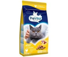 PREVITAL kačių maistas suaugusiems su vištiena - Sausas kačių maistas - 1,4kg