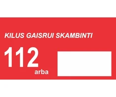 None Nežinomas Lipdukas priešgaisrinis 120x225mm