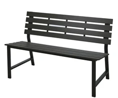 ProGarden Juodas METAL GARDEN BENCH 115X55X85CM