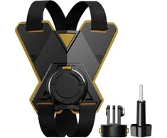 PULUZ motociklo šalmo laikiklis sportinėms kameroms (įskaitant „Ace Pro 2“, „Osmo Action 5 Pro“)