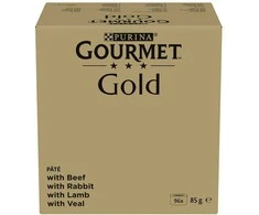 Purina Nestle PURINA GOURMET GOLD Mus Mix 4 Flavours - šlapias kačių maistas - 96x85g