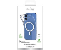 Puro 03 Mag MagSafe Silikoninis dėklas for iPhone 16 – Transparent