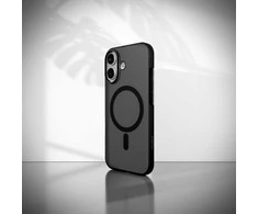 Puro „Daylight“ „MagSafe“ suderinamas silikoninis dėklas, skirtas „iPhone 17“ – permatomai juodas
