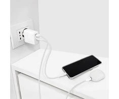 Puro Elektrik Puro 25 W maitinimo tiekimo USB-A USB-C sieninis įkroviklis – baltas