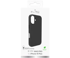 Silikoninis Puro Icon Mag Pro MagSafe Apple iPhone 16 Plus – dėklas telefonui juodos spalvos