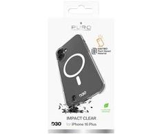 Puro Impact dėklas telefonui skaidrus D3O MagSafe Silikoninis Apple iPhone 16 Plus – dėklas telefonui skaidrus