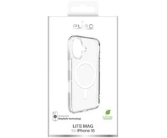 Silikoninis Puro Lite Mag MagSafe Apple iPhone 16 – dėklas telefonui skaidrus