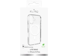Silikoninis Puro Lite Mag MagSafe Apple iPhone 16 Plus – dėklas telefonui skaidrus