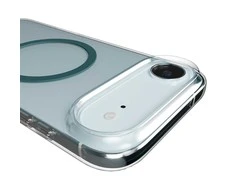 Puro Lite Mag TPU+PC dėklas suderinamas su MagSafe skirtas Apple iPhone 17 Air – skaidrus su turkio spalvos žiedu
