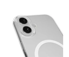 Puro Lite Mag TPU+PC dėklas suderinamas su MagSafe skirtas Apple iPhone 17 – skaidrus su baltos spalvos žiedu