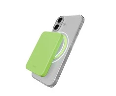 Puro Lite Mag TPU+PC dėklas, suderinamas su „MagSafe“, skirtas „iPhone 17“ – skaidrus su žaliu žiedu