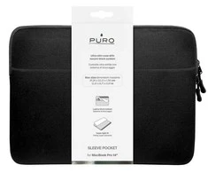 Puro Slim Pocket 14" Nešiojamas kompiuteris Bag - Juodas