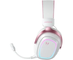 QCY Heroad GT2 Tri-Mode Wireless THX 7.1.4 Gaming Headphones with Detachable Microphone - Rožinė