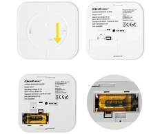 Qoltec 52577 belaidis anglies monoksido (CO) jutiklis su baterija | jutiklio tarnavimo laikas 10 metų | signalizacija 85dB | LED