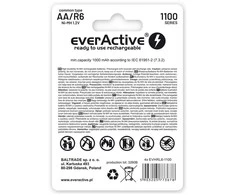 Įkraunamos baterijos everActive Ni-MH R6 AA 1100 mAh Infinity Line - 4 vnt.