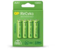 GP Battery GP baterija GP – ReCyko NiMH 130AAHCE įkraunamos baterijos, 4 pakuotės