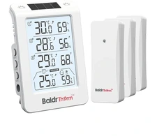 Rainpoint BALDRTHERM B0598 3-Channel Thermohygrometer with Automatic Backlight