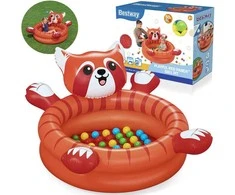 Bestway Suchy basen raudona PANDA su kulkami 107x94cm + 50 kulek 52702