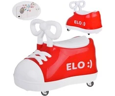 Jokomisiada Raudona SNEAKER Elo :) - RIDE ON batas Super besisukantis + muzika SP0813